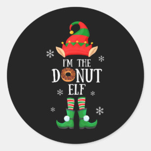 Boys Girls I'm The Doughnut Elf Christmas Party Do Classic Round Sticker