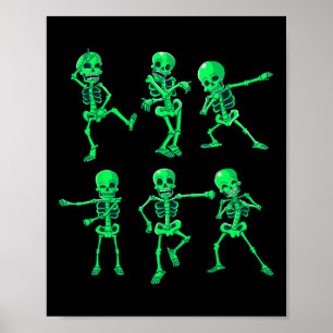 Boys Girls Kids Dancing Skeletons Dance Challenge Poster
