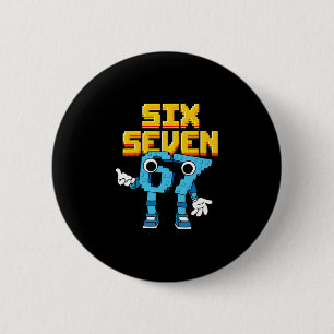 Boys Girls Kids Italian Brainrot Meme 67 Six Seven 2 Inch Round Button