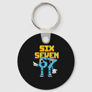 Boys Girls Kids Italian Brainrot Meme 67 Six Seven Keychain