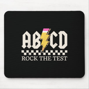 Boys Girls Kids Teachers Rock Rock The Test Abcd T Mouse Pad