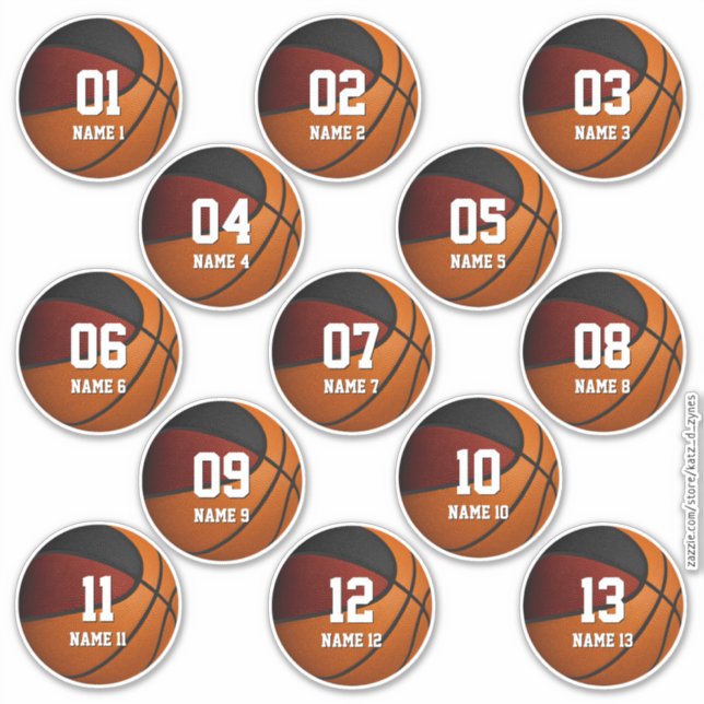 boys girls maroon black basketball set of 13 (Front)