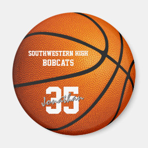 boys girls personalized basketball magnet