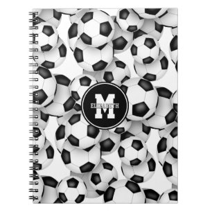 boys girls soccer balls pattern sports notebook