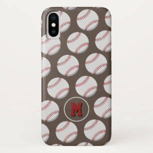 boys girls sports baseballs softballs monogrammed Case-Mate iPhone case