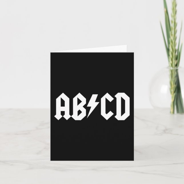 Boys Girls Teachers ABCD Rock Graphic back to Scho Card (Front)
