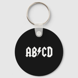 Boys Girls Teachers ABCD Rock Graphic back to Scho Keychain