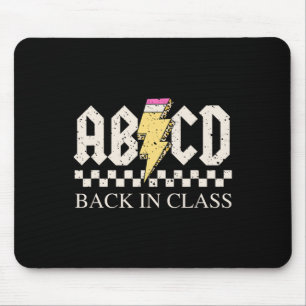Boys Girls Teachers Rock Back to School ABCD Back Mouse Pad