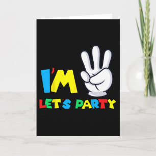 Boys Girls Third Birthday Shirt 3rd Birthday Lets  Card