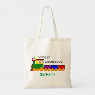 Boys Going to Grandma Overnight Bag with Train