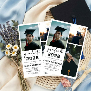 Boys Graduation Party 2026 Male High school  Invitation