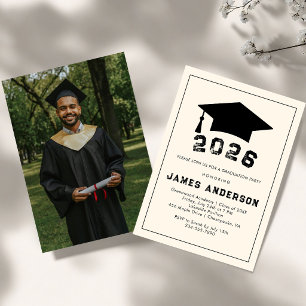 Boys Graduation Party 2026 Male High school Invitation