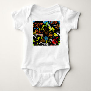 Boys' Graffiti: Hand Drawn Coolness Baby Bodysuit