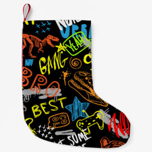 Boys' Graffiti: Hand Drawn Coolness Small Christmas Stocking