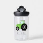 Boy's Green Transport Tractor Kids School Water Bottle<br><div class="desc">This cute and cool kids water bottle design features a colourful green tractor cartoon and can be personalized with your boy's name. Perfect for tractor or farm-loving kids,  great for preschool,  kindergarten,  or a back-to-school gift! Check out our store for other cute designs.</div>