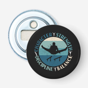 Boys Gymnastics Character Strength Discipline Bottle Opener