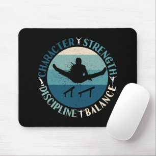 Boys Gymnastics Character Strength Discipline Mouse Pad