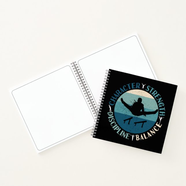 Boys Gymnastics Character Strength Discipline Notebook (Inside)