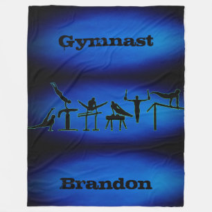Boys Gymnastics Gymnast Blanket w/ His Name