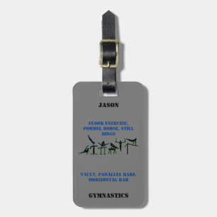 Boys Gymnastics Luggage Tag