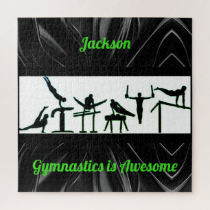 Boys Gymnastics Puzzle w/ His Name!