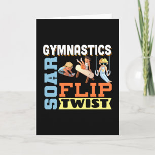 Boys Gymnastics Quote - Soar Flip Twist  Card