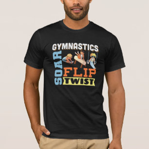 Boys Gymnastics Quote - Soar Flip Twist T-Shirt
