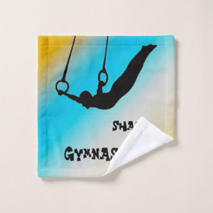 Boys Gymnastics Rings Gradient  Wash Cloth