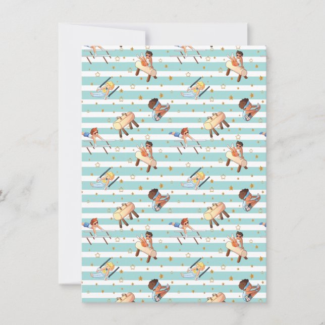 Boys Gymnastics Rings Parallel Bars Pommel Horse  Holiday Card (Front)