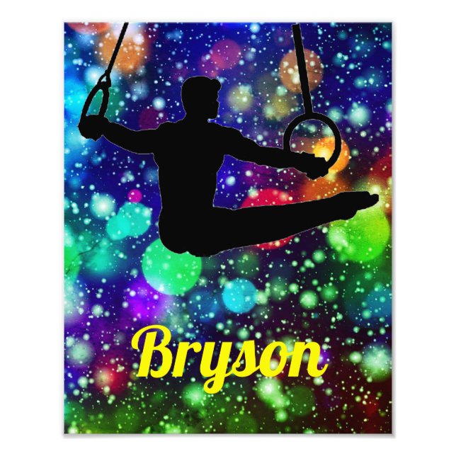 Boys Gymnastics Rings Photo Enlargement (Front)