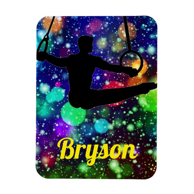 Boys Gymnastique Anneaux Flexible Photo Magnet (Vertical)