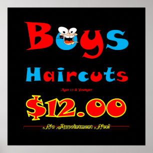Boys Haircut Sale Poster Matte