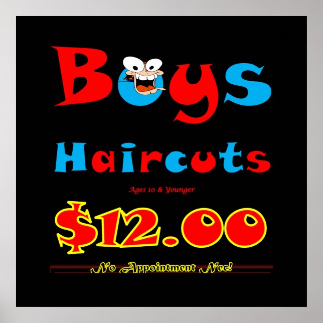 Boys Haircut Vente Poster Matte (Devant)