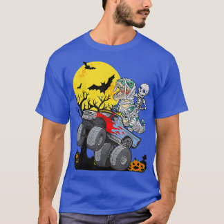Boys Halloween Monster Truck Pumpkin Mummy Dinosau T-Shirt