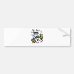 Boys Happy Easter Day Bunny Egg Video Game Bumper Sticker