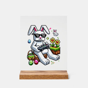 Boys Happy Easter Day Bunny Egg Video Game Kids Me Acrylic Sign