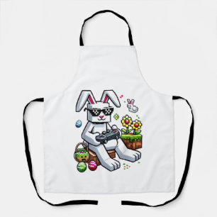 Boys Happy Easter Day Bunny Egg Video Game Kids Me Apron