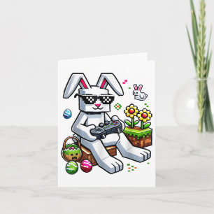 Boys Happy Easter Day Bunny Egg Video Game Kids Me Card