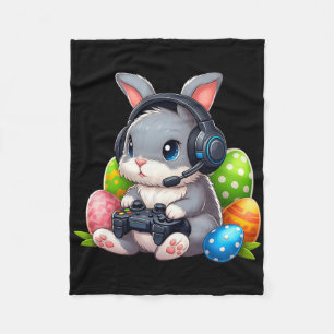 Boys Happy Easter Day Bunny Egg Video Game Kids Me Fleece Blanket