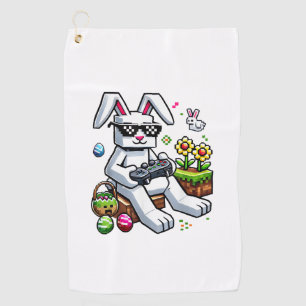 Boys Happy Easter Day Bunny Egg Video Game Kids Me Golf Towel