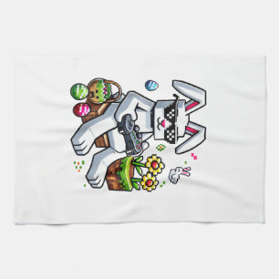 Boys Happy Easter Day Bunny Egg Video Game Kids Me Kitchen Towel