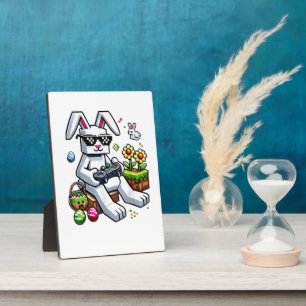 Boys Happy Easter Day Bunny Egg Video Game Plaque