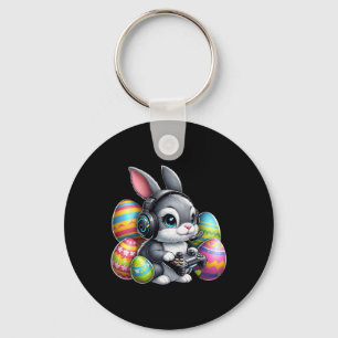 Boys Happy Easter Gamer Day Bunny Egg Video Game K Keychain