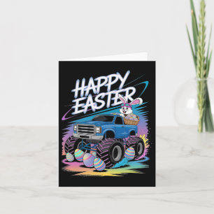Boys Happy Easter Monster Truck Easter Eggs Toddle Card