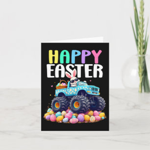 Boys Happy Easter Monster Truck Easter Eggs Toddle Card