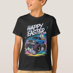 Boys Happy Easter Monster Truck Easter Eggs Toddle T-Shirt