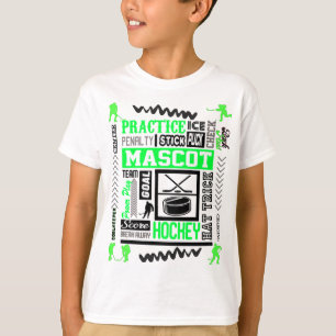 Boys Hockey Terminologie en T-shirt vert