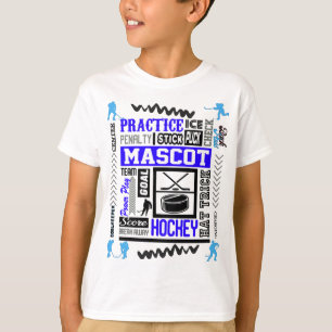 Boys Hockey Terminology in Blue  T-Shirt
