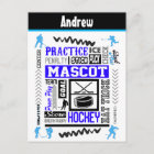 Boys Hockey Terminology Personalized Blue  
