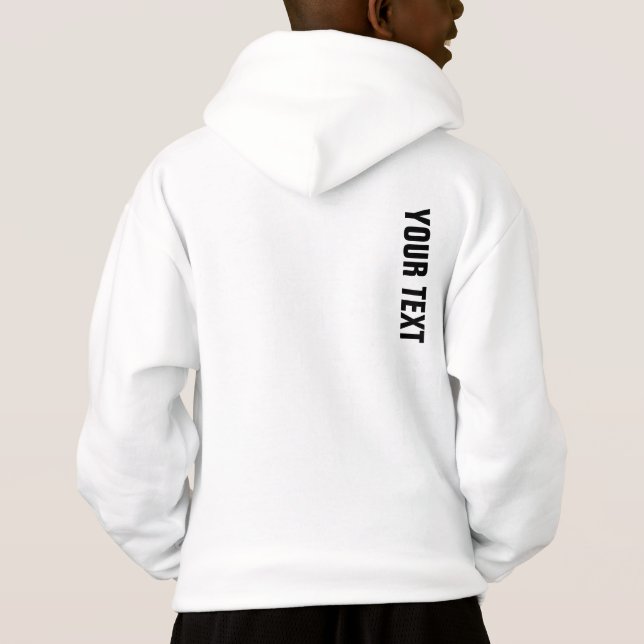 Boys Hooded Sweatshirt Modern Template Back Print (Back)